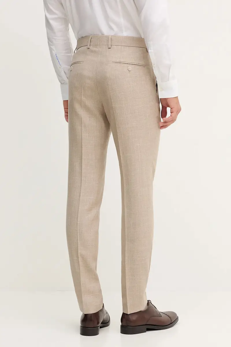 vestito uomo con lana BECKHAM X BOSS colore beige 50549196 miniatura 5