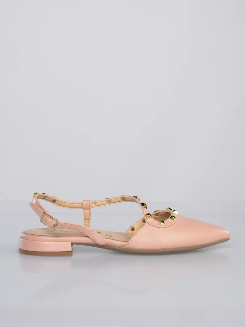 sandalo da donna Bottega Lotti ballerina con borchie Rosa