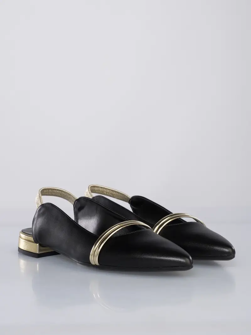 scarpa da donna Bottega Lotti ballerina con listini NERO miniatura 2