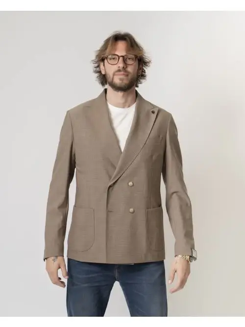Giacca Doppio Petto Fango miniatura 2