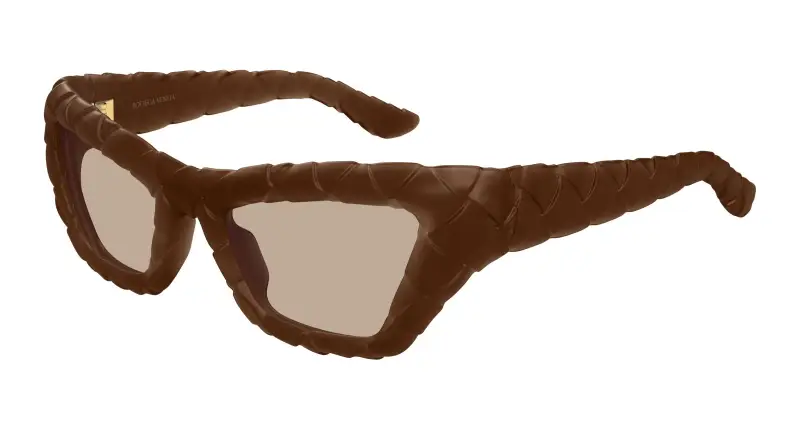 Donna Bottega Veneta BV1438S 002 Occhiali da sole Bio-iniettato Marrone Grigio Cat Eye