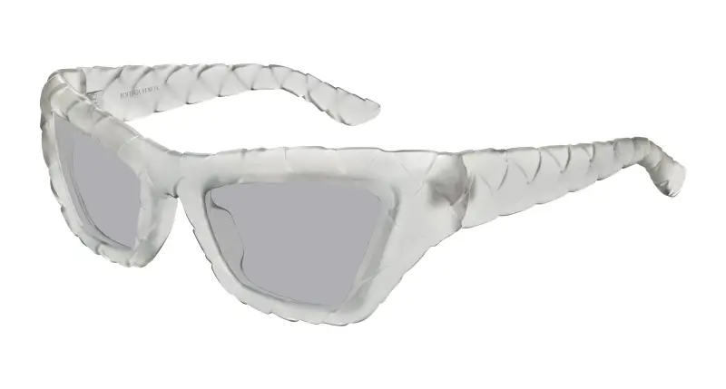 Donna Bottega Veneta BV1438S 004 Occhiali da sole Bio-iniettato Grigio Blu Cat Eye