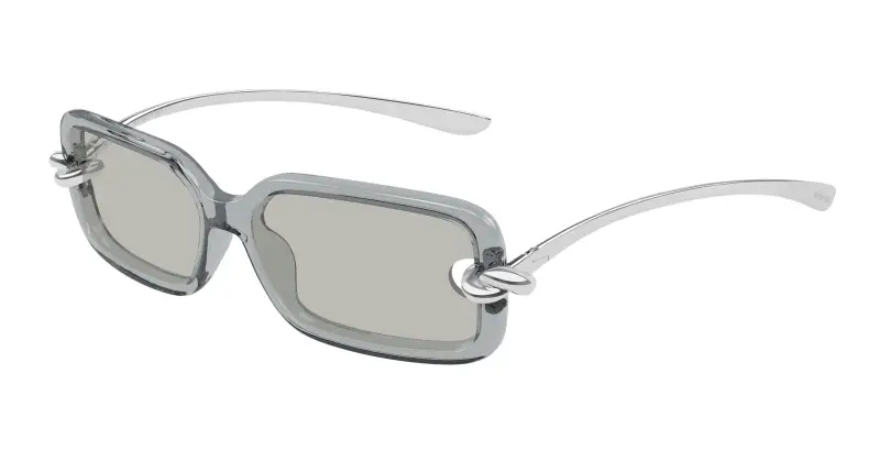 Donna Bottega Veneta BV1439S 004 Occhiali da sole Bio-iniettato Grigio Grigio Squadrata