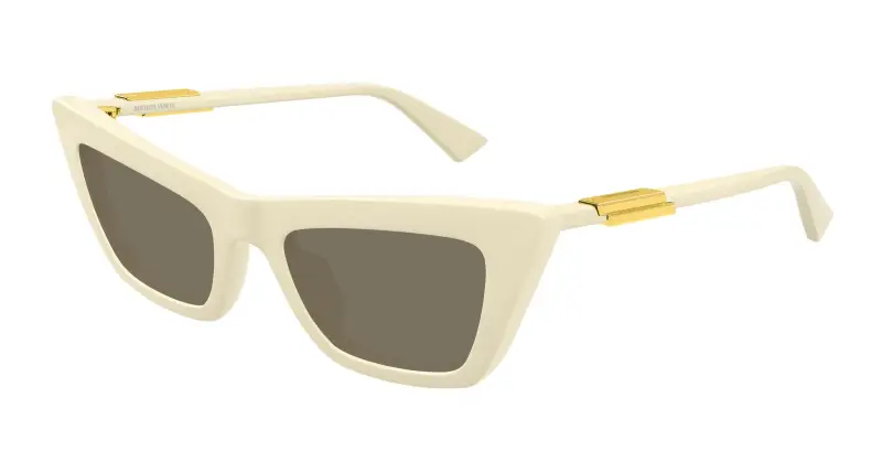 Donna Bottega Veneta BV1446S 004 Occhiali da sole Acetato Beige Marrone Cat Eye