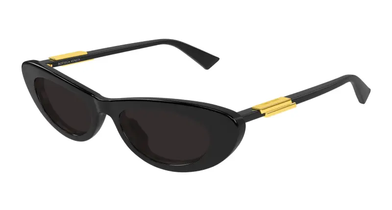 Donna Bottega Veneta BV1447S 001 Occhiali da sole Acetato Nero Grigio Cat Eye