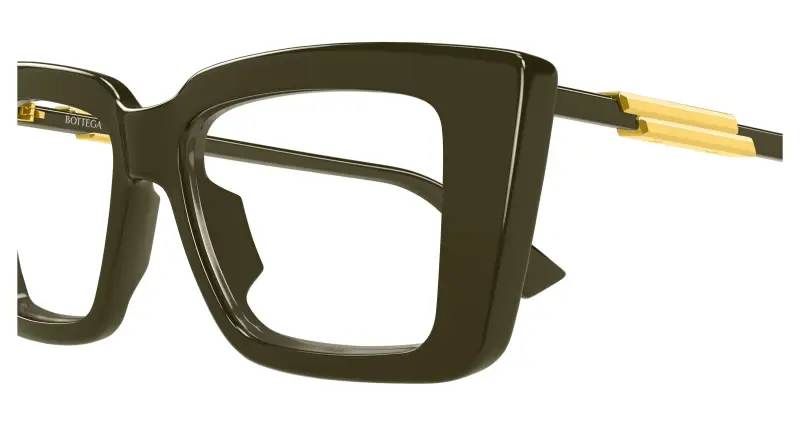 Donna Bottega Veneta BV1448O 005 Montature da vista Acetato Verde Trasparente Squadrata miniatura 3