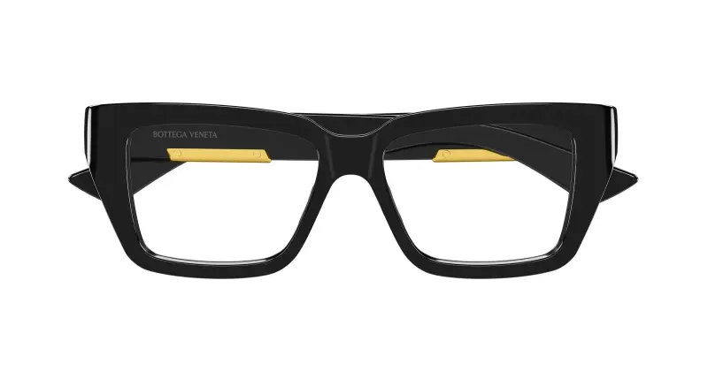 Donna Bottega Veneta BV1455O 001 Montature da vista Bio-iniettato Nero Trasparente Squadrata miniatura 2