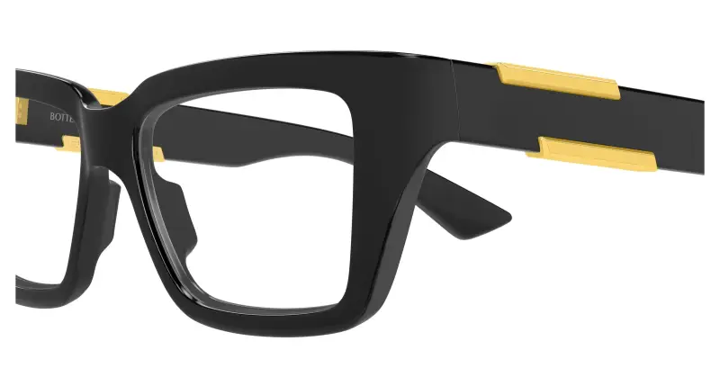 Donna Bottega Veneta BV1455O 001 Montature da vista Bio-iniettato Nero Trasparente Squadrata miniatura 3