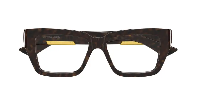 Donna Bottega Veneta BV1455O 002 Montature da vista Bio-iniettato Havana Trasparente Squadrata miniatura 2