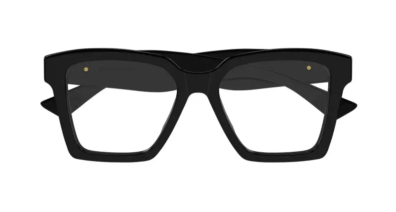 Donna Bottega Veneta BV1458O 001 Montature da vista Acetato Nero Trasparente Squadrata miniatura 2