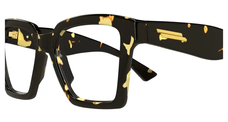 Donna Bottega Veneta BV1458O 002 Montature da vista Acetato Havana Trasparente Squadrata miniatura 3