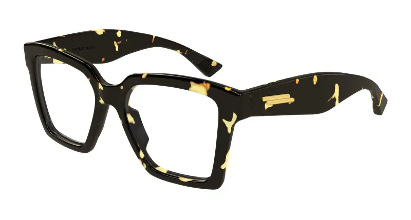 Donna Bottega Veneta BV1458O 002 Montature da vista Acetato Havana Trasparente Squadrata