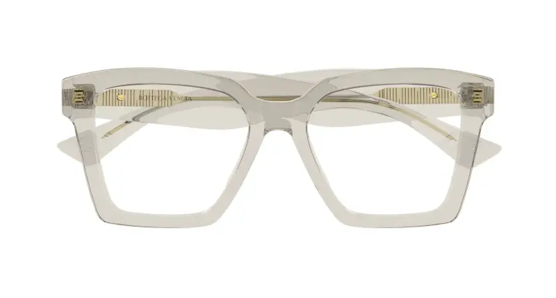 Donna Bottega Veneta BV1458O 003 Montature da vista Acetato Beige Trasparente Squadrata miniatura 2