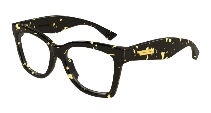 Donna Bottega Veneta BV1459O 002 Montature da vista Acetato Havana Trasparente Farfalla