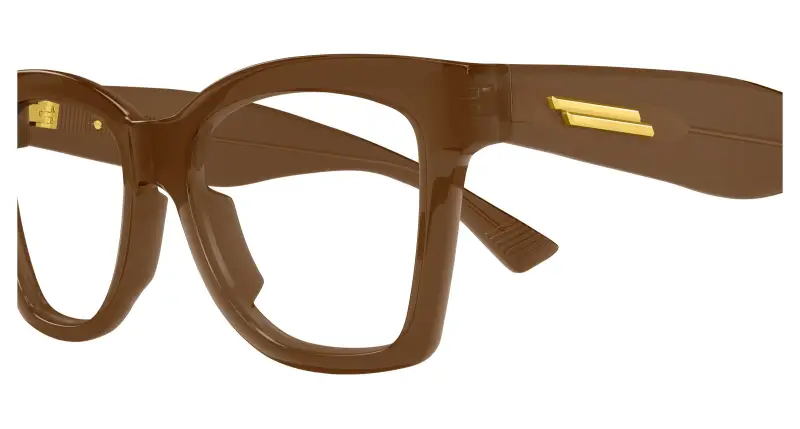 Donna Bottega Veneta BV1459O 004 Montature da vista Acetato Marrone Trasparente Farfalla miniatura 3