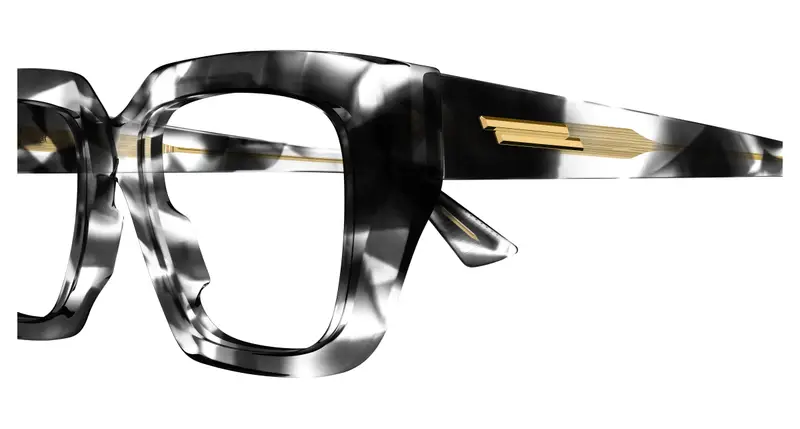 Bottega Veneta Donna BV1032O 008 Montature da vista Acetato Havana Trasparente Squadrata miniatura 2