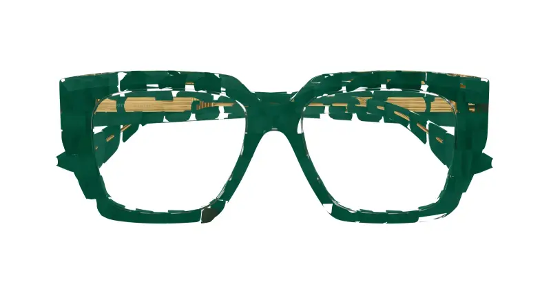 Donna BV1032O 009 Montature da vista Acetato Verde Trasparente Squadrata miniatura 2