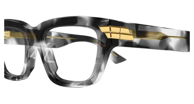 Bottega Veneta Donna BV1190O 006 Montature da vista Acetato Havana Trasparente Squadrata miniatura 2