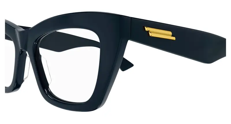 Bottega Veneta Donna BV1215O 006 Montature da vista Acetato Blu Trasparente Cat Eye miniatura 2