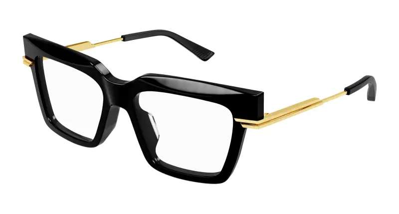 Donna BV1243O 001 Montature da vista Acetato Nero Squadrata