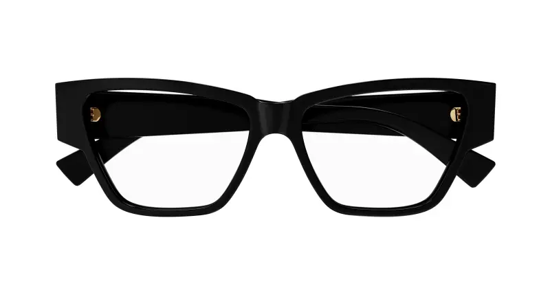 Donna BV1288O 001 Montature da vista Acetato Nero Trasparente Cat Eye miniatura 2