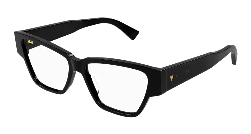 Donna BV1288O 001 Montature da vista Acetato Nero Trasparente Cat Eye