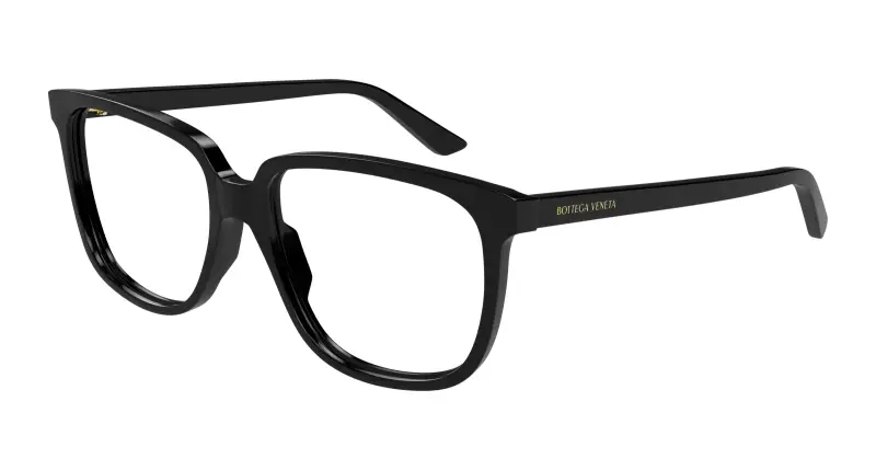 Donna BV1315O 001 Montature da vista Acetato Nero Trasparente Squadrata
