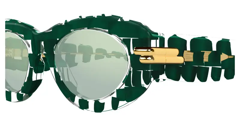 Bottega Veneta Occhiali da sole Donna Verde 878755 miniatura 2