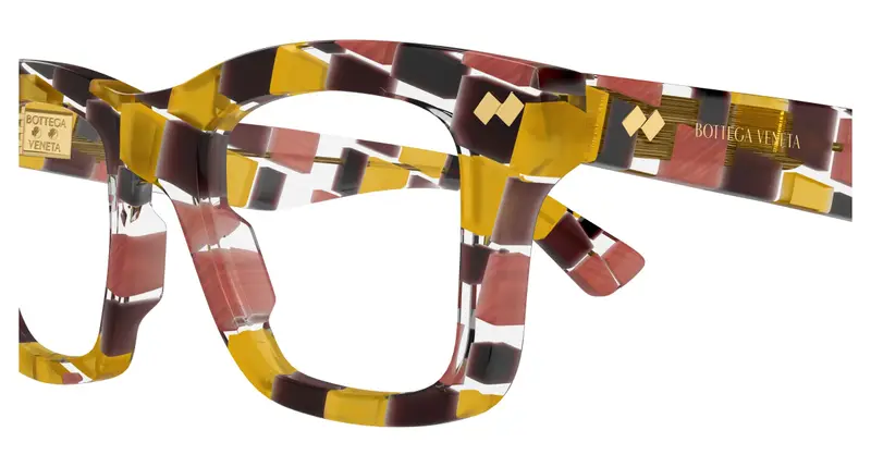 Bottega Veneta Donna BV1353O 007 Montature da vista Acetato Trasparente Squadrata miniatura 2