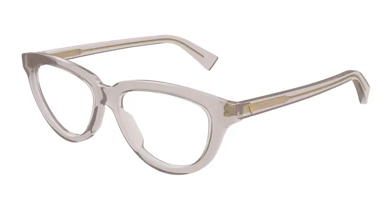 Bottega Veneta Donna BV1366O 004 Montature da vista Acetato Grigio Trasparente Cat Eye