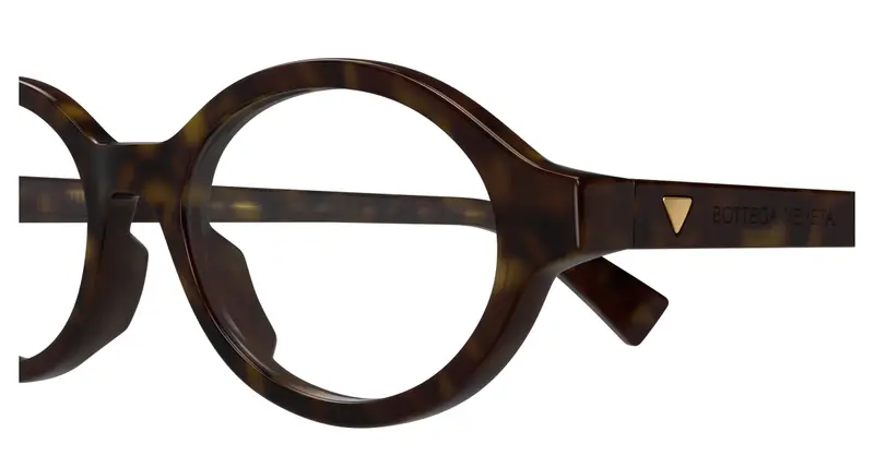 Bottega Veneta Donna BV1367O 002 Montature da vista Acetato Havana Trasparente Rotonda miniatura 2
