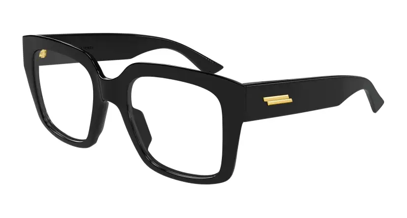 Donna BV1409O 001 Montature da vista Acetato Nero Trasparente Squadrata
