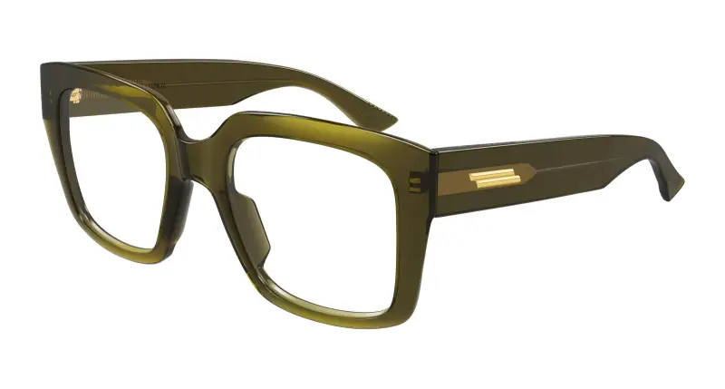 Donna BV1409O 003 Montature da vista Acetato Verde Trasparente Squadrata