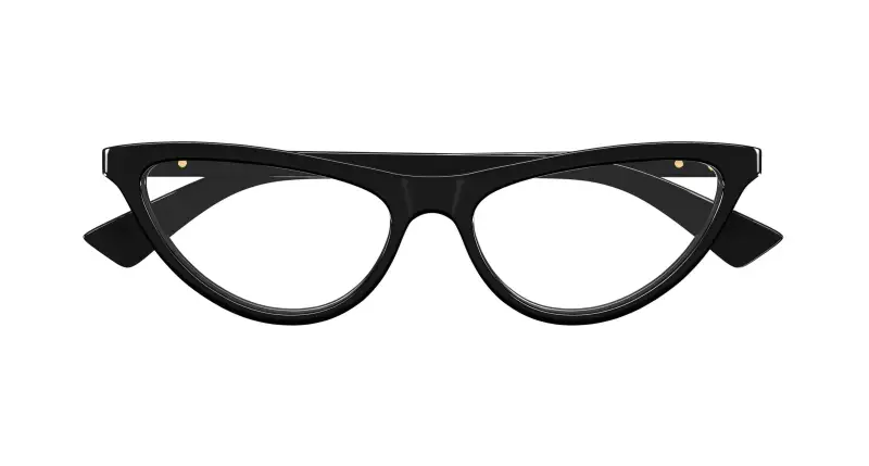 Donna BV1416O 001 Montature da vista Acetato Nero Trasparente Cat Eye miniatura 2