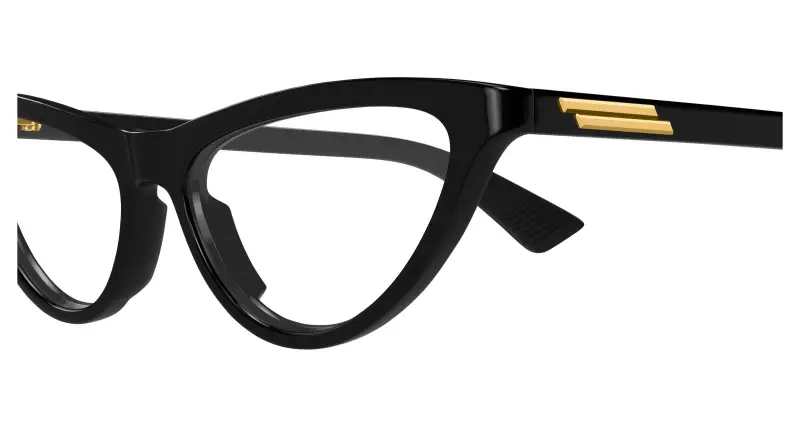 Donna BV1416O 001 Montature da vista Acetato Nero Trasparente Cat Eye miniatura 3