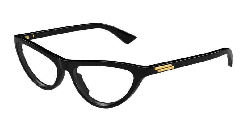 Donna BV1416O 001 Montature da vista Acetato Nero Trasparente Cat Eye