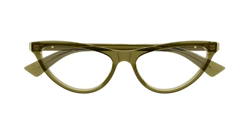 Donna BV1416O 003 Montature da vista Acetato Verde Trasparente Cat Eye miniatura 2