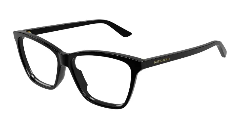 Donna BV1421O 001 Montature da vista Acetato Nero Trasparente Farfalla