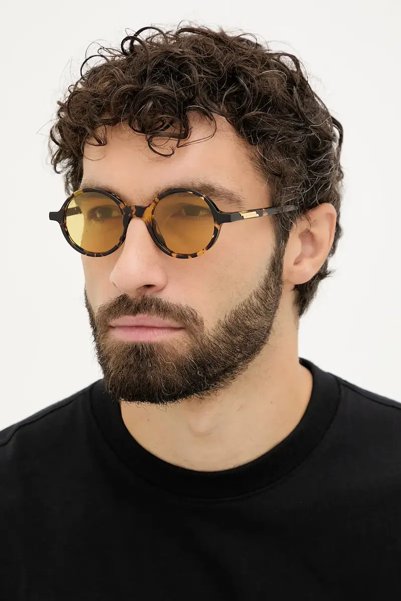 occhiali da sole colore marrone BV1430S Giallo miniatura 2