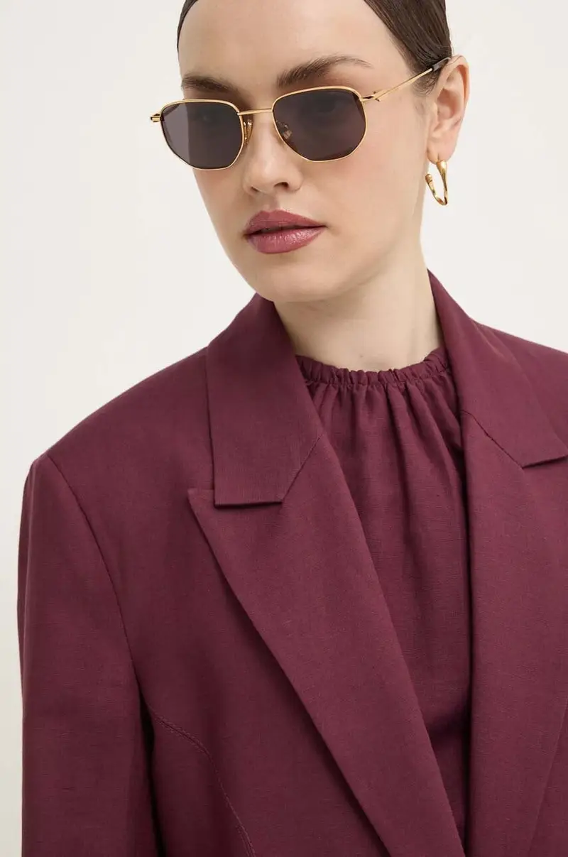 occhiali da sole colore oro BV1301S miniatura 3