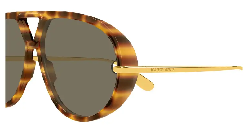 Unisex Bottega Veneta BV1274S 005 Occhiali da sole Acetato Havana Marrone Pilot miniatura 3