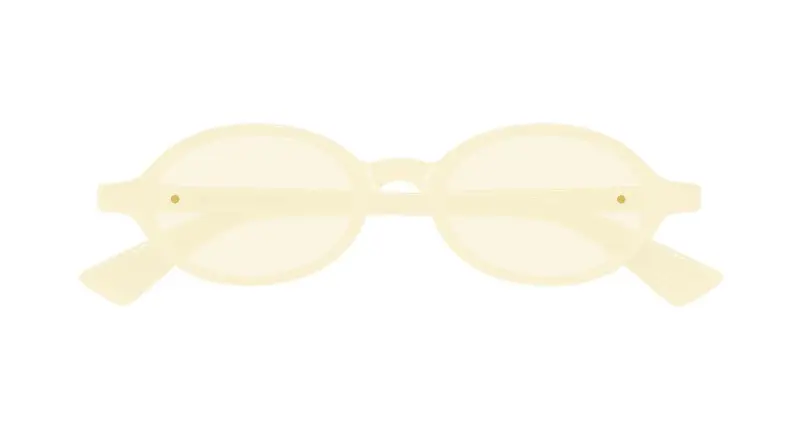 Unisex Bottega Veneta BV1388S 008 Occhiali da sole Acetato Beige Giallo Rotonda miniatura 2