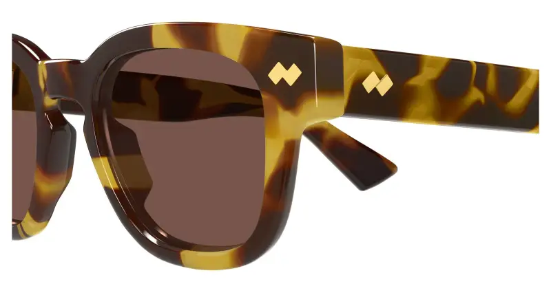 Unisex Bottega Veneta BV1441S 002 Occhiali da sole Acetato Havana Marrone Rotonda miniatura 3