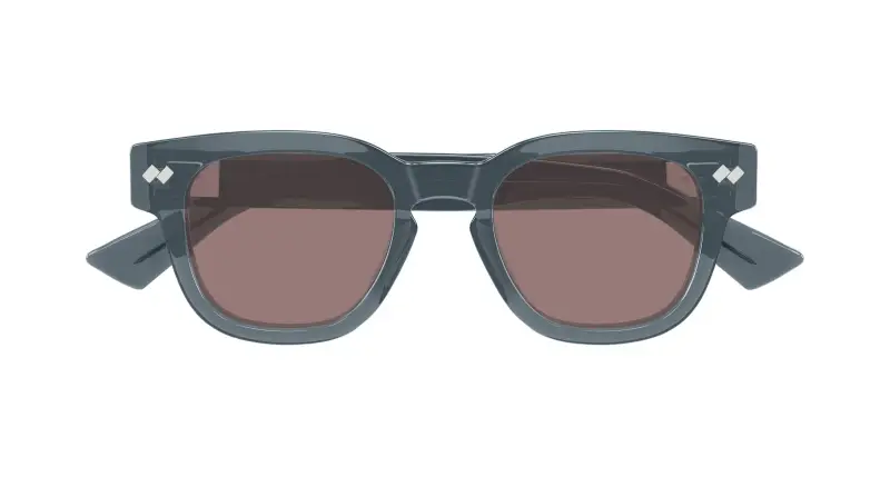 Unisex Bottega Veneta BV1441S 003 Occhiali da sole Acetato Grigio Marrone Rotonda miniatura 2
