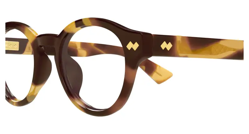 Unisex Bottega Veneta BV1444OA 002 Montature da vista Acetato Havana Trasparente Rotonda miniatura 3