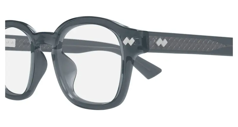 Unisex Bottega Veneta BV1445OA 003 Montature da vista Acetato Grigio Trasparente Rotonda miniatura 3