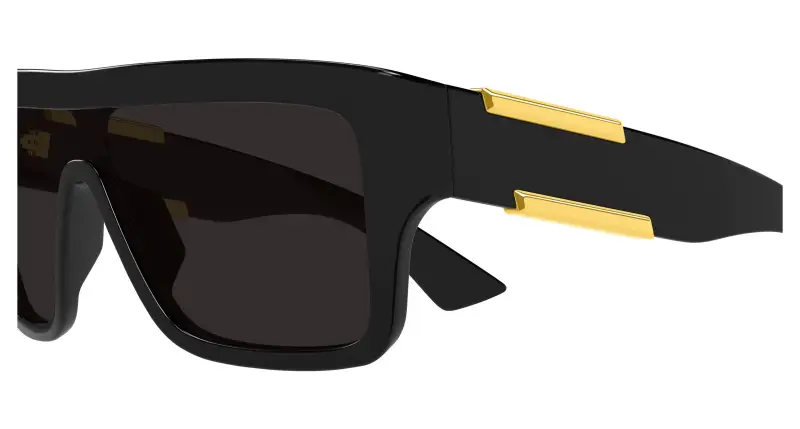 Unisex Bottega Veneta BV1451S 001 Occhiali da sole Bio-iniettato Nero Grigio Geometrica miniatura 3