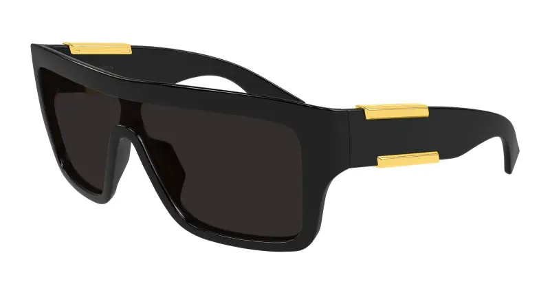 Unisex Bottega Veneta BV1451S 001 Occhiali da sole Bio-iniettato Nero Grigio Geometrica