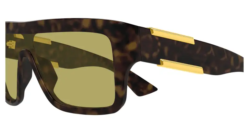 Unisex Bottega Veneta BV1451S 002 Occhiali da sole Bio-iniettato Havana Giallo Geometrica miniatura 3