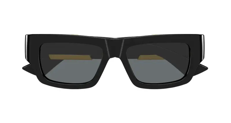 Unisex Bottega Veneta BV1452S 001 Occhiali da sole Bio-iniettato Nero Grigio Squadrata miniatura 2